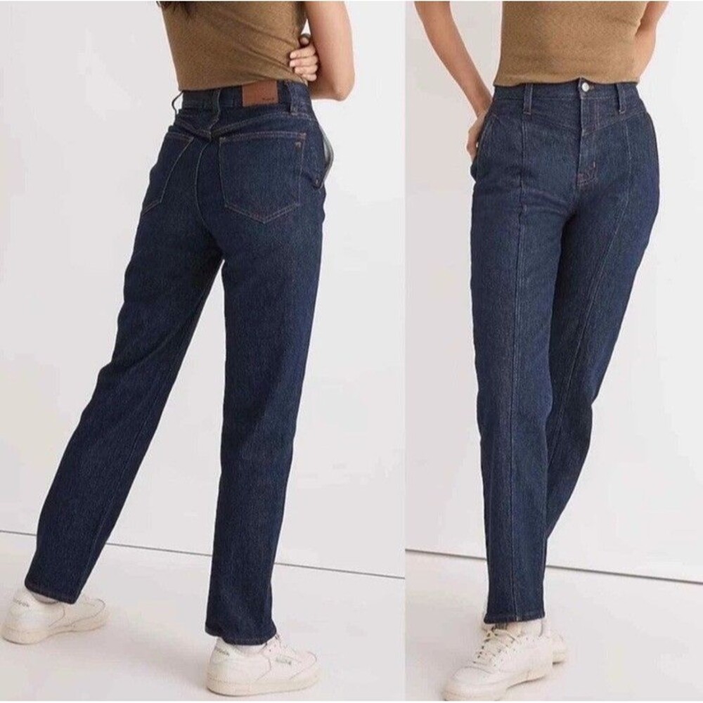 Madewell The Perfect Vintage Straight Jean Greenhaven Wash Seamed Version Sz 32